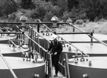 Field workers in the oil patch